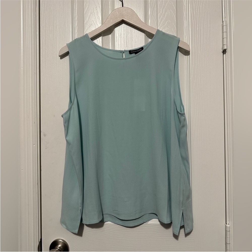NWT Eileen Fisher Silk Georgette
Crepe Round Neck Tank